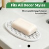 2pcs Silicone Soap Holder, Soap Dish with Drainage Holes, Non-Slip