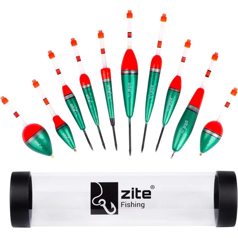 Zite Fishing Glow Stick Floats Assortment with Float Tube -