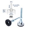 RUBBERGIANT Adjustable Machine Levelling Feet 4 Packs M12 x 50mm