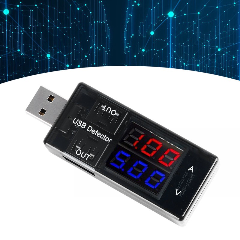 USB Tester High Accuracy Dual Display USB Multimeter for Voltage