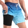 zeetoo Mens Swim Trunks with Compression Liner 5.5" Inseam Quick