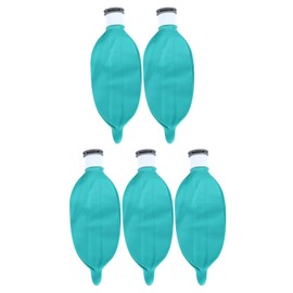 Pack of 5 NBR Breathing Bags with 0.5 L Capacity, Reusable Gas Bag Set, Breathing Training with 22 mm Connection Inner Diameter for Use in Laboratory, Hospital