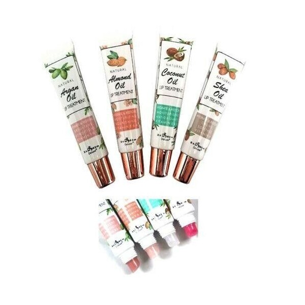 4pcs Italia Deluxe Hydrating Natural Oil Lip Treatment Vitamin E & A Lip Gloss 