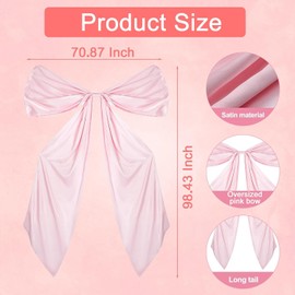 Coquette Birthday Party Decor Pink Bow Wedding Decorations Extra Ribbon Bow for Arch Bridal Shower Supplies Door Wall Bow Decoration