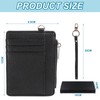DXLing Leather Mini Wallet Credit Card Holder for Men, Card
