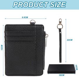 DXLing Leather Mini Wallet Credit Card Holder for Men, Card Case-2, Modern