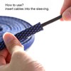 100ft - 3/8 inch PET Expandable Braided Sleeving – BlackBlue