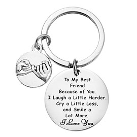 Best Friend Keychain Gifts for Women Friendship Gift Keychains for Best Friends Girls Christmas Birthday Gifts to My Best Friend Keyring for BFF Bestie Close Friends
