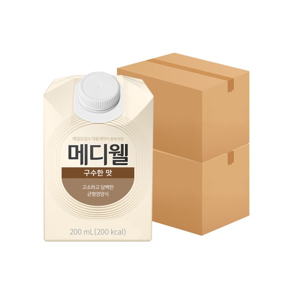 Mediwell [Onsale][Up to 20% download coupon] Mediwell savory taste 200ml 60 packs (2 boxes) patient nutrition balanced nutrition lowest price / 메디웰 [온세일][최대 20% 다운로드쿠폰] 메디웰 구수한맛 200ml 60팩(2박스) 환자영양식 균형영양식 최저가