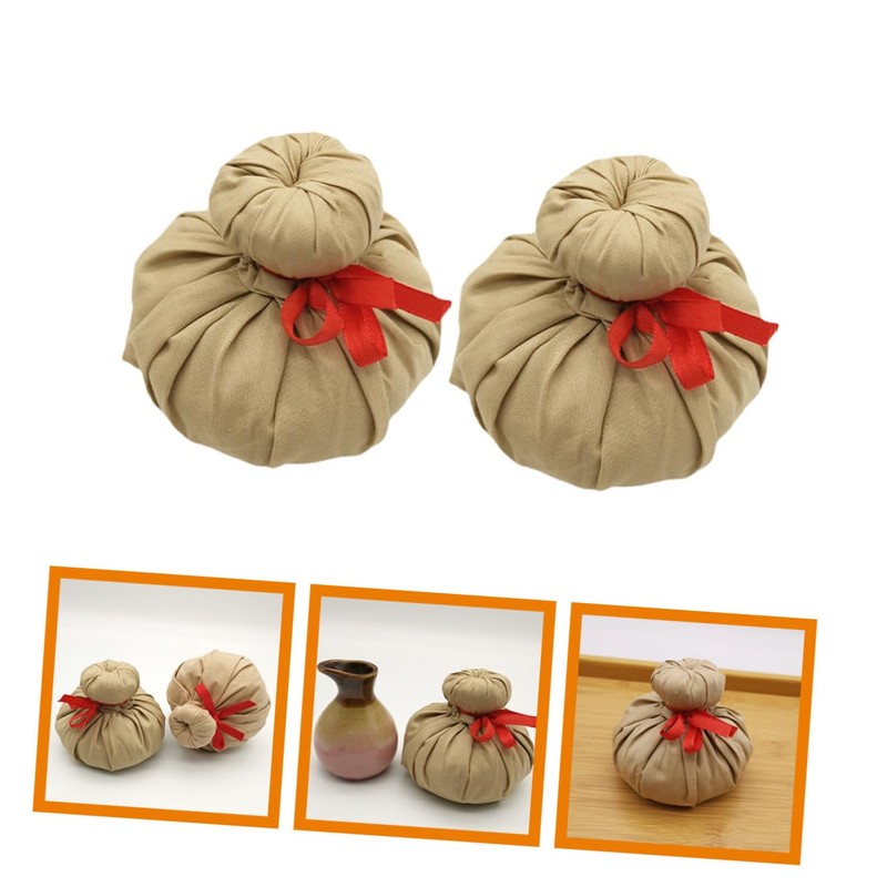 ORFOFE 2pcs Chinese Herbal Massage Balls Natural Warming Bags for