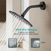 AULEEND 8 Inch Round Rain Shower head, High Flow Stainless