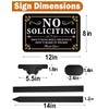 Multiwins No Soliciting Sign for House with Stake - Adjustable