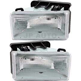 jpautowholesale For 1991-1996 Dodge Dakota Headlight Halogen Set Driver and Passenger Side