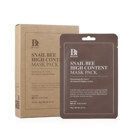 Benton Snail Bee High Content Mask Pack 20g, 10 Sets, 10 Packs / 벤튼 스네일비 하이콘텐트 마스크팩 20g, 10세트, 10개입
