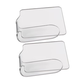 Healvian 2pcs Nail Palette Makeup Hand- Held Clear Makeup Cream Foundation Handheld Palette Clear Cosmetic Spatula Tray Makeup Hand Held Palette Makeup Tool Salon Makeup Palettes Acrylic