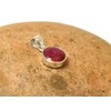 Art Gecko Small Round Pink RUBY Sterling Silver 925 Gemstone