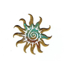 Sun - Southwest Style - Embroidered Iron on Patch