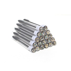 Lash Brush Wands | 20 Pack | Eyelash Extension Supplies | Disposable Lash Spoolie Brush | Black with Gold Fleck Design