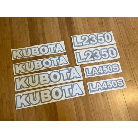 KUBOTA - L2350 TRACTOR  & LA450S  Loader DECAL STICKER Kit - (complete Set)