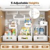 2 Pack 17IN Depth Under Sink Storage Organizer, Large 2-Tier