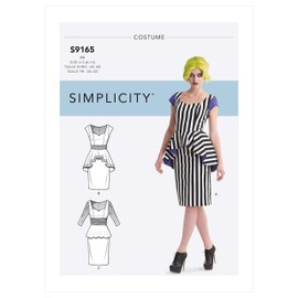 Simplicity Sewing Pattern R10655 / S9165 - Misses' Costumes Dress, Size: H5 (6-8-10-12-14)