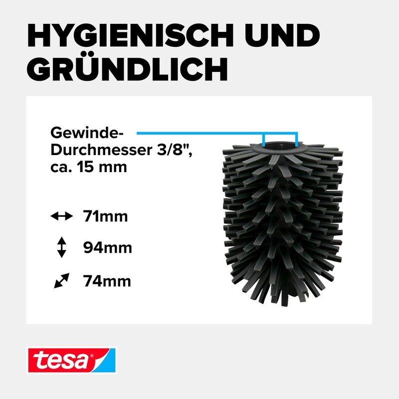 tesa Replacement Toilet Brush Head – High-Quality Replacement Head Toilet