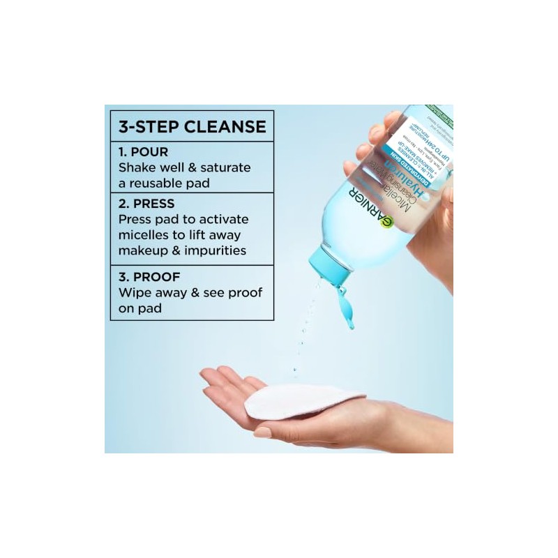 Garnier Hyaluron Micellar Cleansing Water for Dehydrated Skin, 400ml