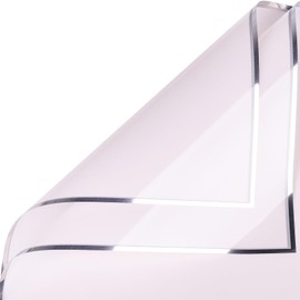 20PCS Purple Bouquet Wrapping,57 * 57CM Folded Sliver Edge Flower Wrapping Paper,Semi-transparent Waterproof Flower Bouquet Wrapping for Flower,Gift