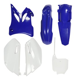 ABS Plastic Blue White Plastic Side Cover Fairing Kit Replacement for Yamaha YZ85 2002-2014 Dirt Bike