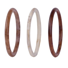 Caiyao 3Pcs Acrylic Resin Tortoiseshell Acetate Plate Cuff Wristbands Geometric Colorful Irregular Stackable Plastic Round Bangle Bracelet Jewelry for Women Teens, 2.4 inches (6.1 cm), Acrylic Resin,