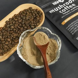 Mushroom Coffee with Collagen – 30 Servings A powerful blend of 10 adaptogenic mushrooms and instant coffee for clean energy, enhanced focus, glowing skin, and whole-body wellness.