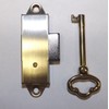 GRANDFATHER CLOCK DOOR LOCK & KEY SET NARROW NEW RIDGEWAY