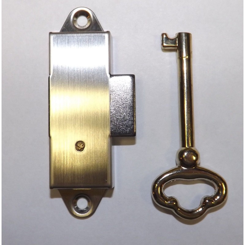 GRANDFATHER CLOCK DOOR LOCK & KEY SET NARROW NEW RIDGEWAY
