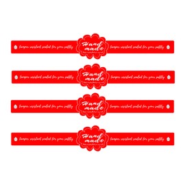 500Pcs Food Safe Tamper Evident Labels 9x1 Inch Security Seals for Retail Packaging Jars Bottles Commercial-Grade Tamper Resistant Stickers (red, 250)