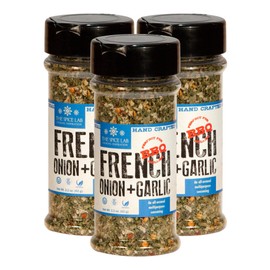 The Spice Lab French Onion and Garlic Blend – All Purpose Seasoning for French Onion Dip and Bread Dipping Spices – 1.9 oz Shaker 3 Pack - Non GMO – Kosher Keto Poultry Seasoning - Gluten Free – 7603