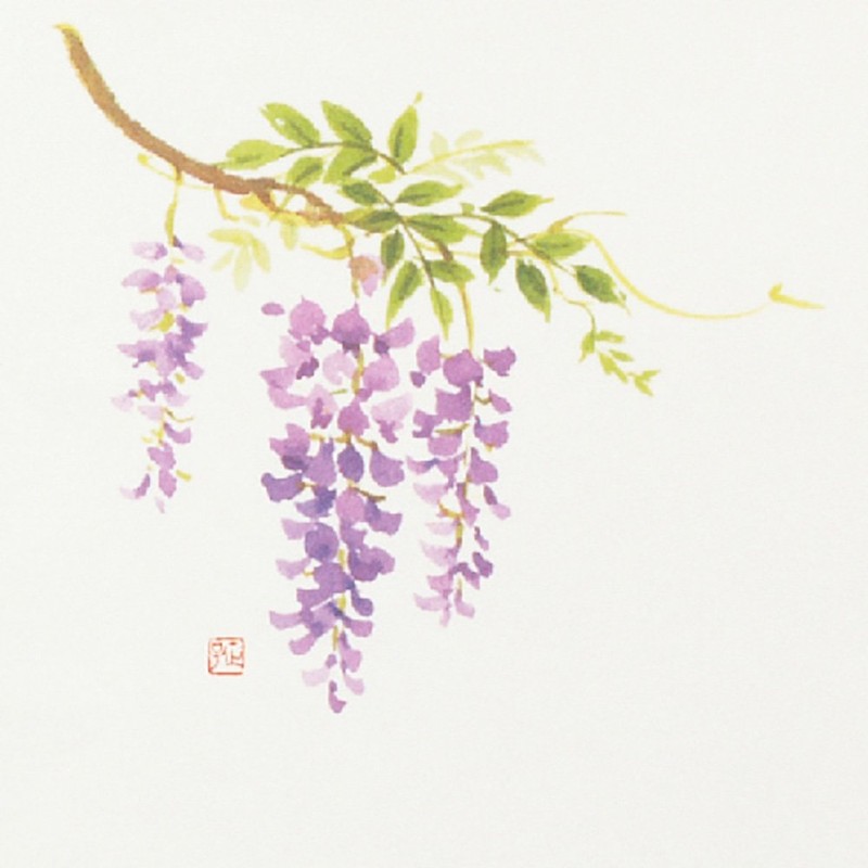 Daikoku Industry Japanese Table Mat, Wisteria 10.2 x Width 15.0