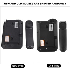 Landline Landline Telephone, Desktop Phone and Corded Wall Phone, FSK/DTMF Dual System, for Home, Hotel, Office (Black)