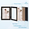 Lavezee 5x7 Black Trifold Picture Frame, Vertical Hinged Frames Made