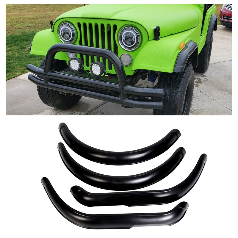 ECOTRIC Fender Flare Kit Compatible with 1955-1986 Jeep CJ CJ5