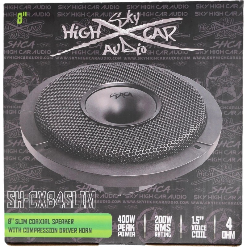 Sky High Car Audio Pro 8" Slim Coaxial Speaker With
