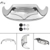 Unbranded Chrome Front Fender Mudguard Trim Tip For Harley FLHT