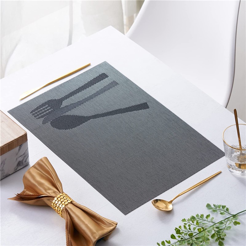 ASYOUWISH Set of 6 PVC Kitchen Table Place Mats, Non-Slip