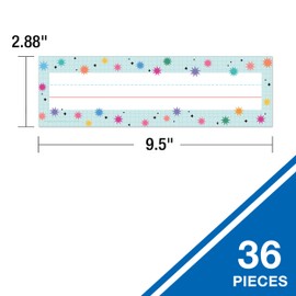 Happily Ever Elementary Retro Remix 36pc Name Plates for Classroom, Name Plate for Desk, Cubbies for Classrooms, Classroom Supplies, Locker Organization, Desk Name Plate, Name Tags for Classroom