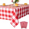 Luoqun88 2 Pack Plastic Tablecloths 137x274cm, Disposable ectangle Tablecloth, Waterproof