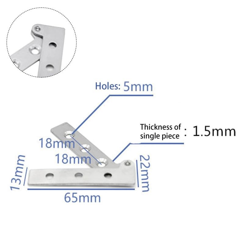 2 Door Pivot Hinge Kits,Stainless Steel Spindle,L Shape Heavy Duty
