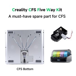 Creality CFS Five Way Kit, CFS Bottom Bracket, Original CFS Replacement Accessories with Brushless Motor for Multi Color 3D Printer Automatically Filament System (0.35A, 24V, L11)