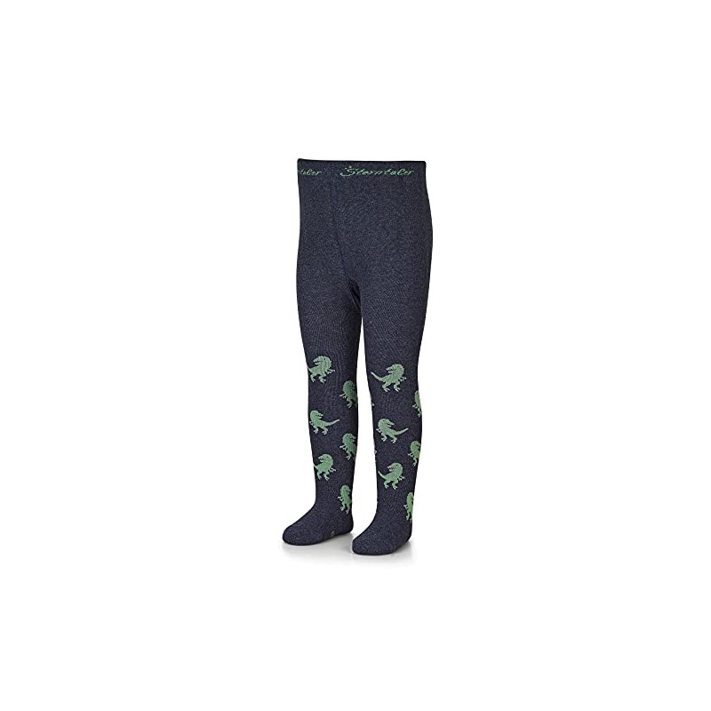 Sterntaler Boys' T-rex Tights, Blue blend