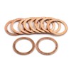 X AUTOHAUX 10 Pcs 21mm Inner Diameter Flat Copper Washers