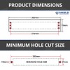 12" Letterplate Door Letterbox for uPVC, Composite and Timber Doors