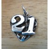 Wholesale Charms Sterling Silver 21/21st Heart Birthday Anniversary Number Charm